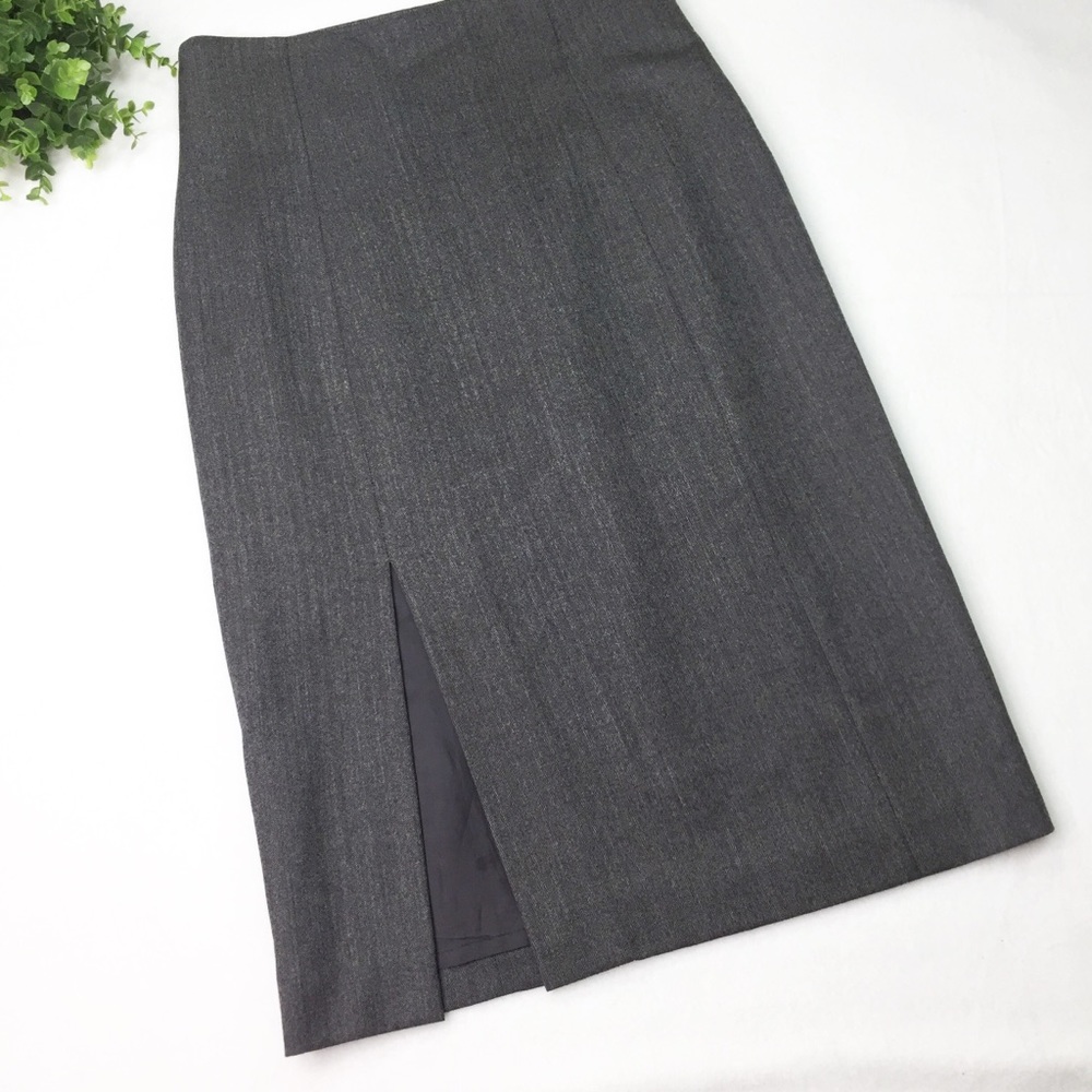 Wool Pencil Skirt Peserico Herringbone High Waist